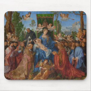 Fest der Rosen-Girlanden, 1506 (Öl auf Holz) Mousepad