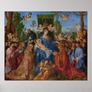 Fest der Rosen-Girlanden, 1506 (Öl auf Holz) Poster