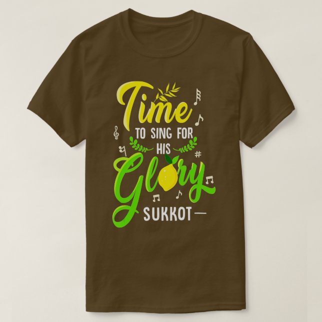 Fest der Tabernacles mit Lulav und Etrog oder Sukk T-Shirt (Design vorne)