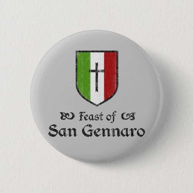 Fest des San- Gennarofestival-Knopfes Button (Vorderseite)