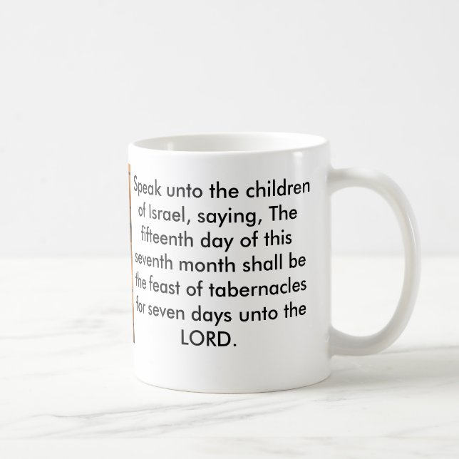 Fest des Tabernacles-Bibel-Verses Kaffeetasse (Rechts)