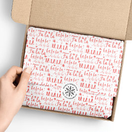 Fest Fa La Typografic Weihnachtsfeiertag Seidenpapier