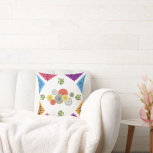 Fest gedrucktes mexikanisches Papier Fan Cactus Wr Kissen