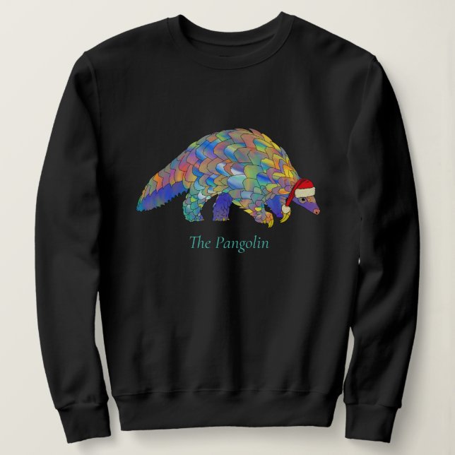 Fest gefeiertes Pangolin - gefährdete Tierrechte - Sweatshirt (Design vorne)