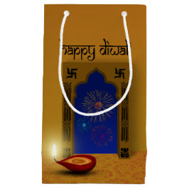 Fest Glück Diwali Feuerwerk - Kleine Geschenktasch Geschenktüte