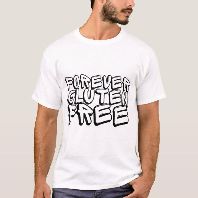 Fest glutenfreie hellfarbene T-Shirts für Celiac (Vorderseite)