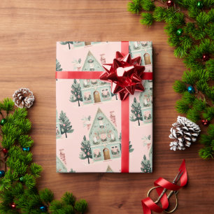 Fest-Häuser-Umschlagpapier Geschenkpapier