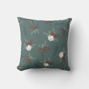 Fest Merry Pine Cone Green Holiday Weihnachten Kissen