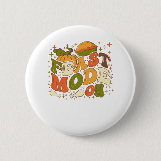 Fest Mode on, Thankgiving-Kostüm Button (Vorderseite)