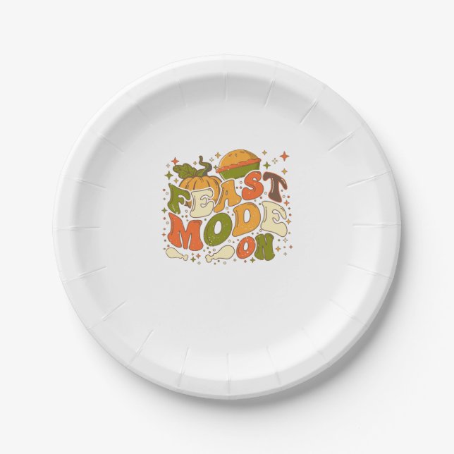 Fest Mode on, Thankgiving-Kostüm Pappteller (Vorderseite)