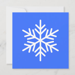 Fest Nordic Snowflake auf dem Hellblauen Alpen Feiertagskarte