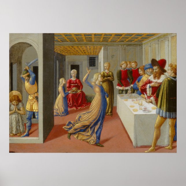 Fest of Herod - Benozzo Gozzoli Kunst, Dichtung un Poster (Vorne)