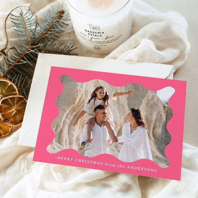 Fest rosa Retro Foto Rahmen Frohe Weihnachten (Von Creator hochgeladen)