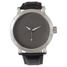fest, Schlicht, Walnussbraun, Armbanduhr