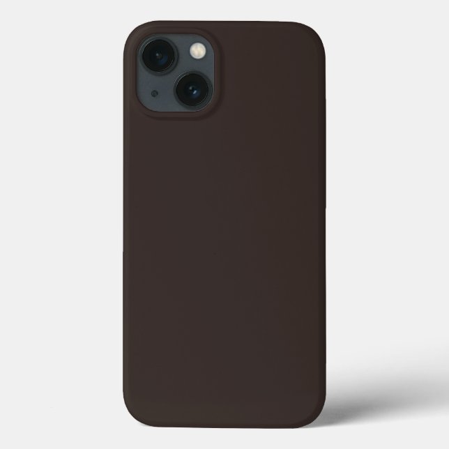 fest, Schlicht, Walnussbraun, Case-Mate iPhone Hülle (Rückseite)