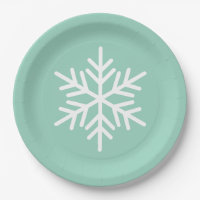 Fest Spaß Weißer Alpin Schneeflocken Aquamarin