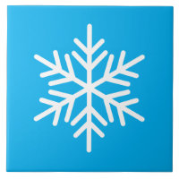 Fest Spaß White Nordic Snowflake auf Azure Blue