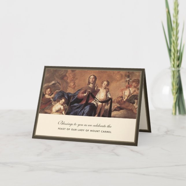Fest Unsere Lady des Monte Carmel Religious Karte (Vorderseite)