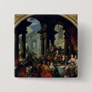 Fest unter einem IonenPortico, c.1720-25 Button