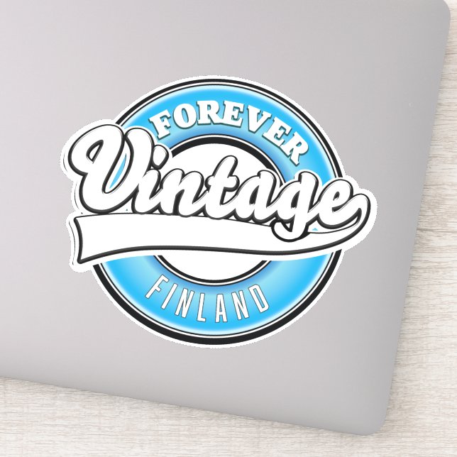 Fest Vintages Finnland Logo Aufkleber (Detail)