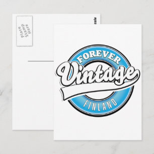 Fest Vintages Finnland Logo Postkarte