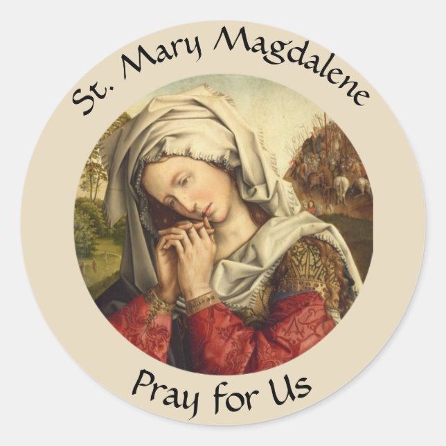 Fest von Saint Mary Magdalene 22. Juli Runder Aufkleber (Vorderseite)