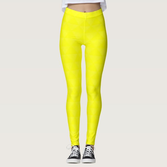 fest, Zitrone, gelb Leggings (Vorderseite)