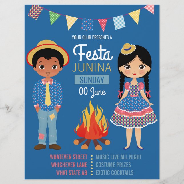 Festa Junina Corporate/Club Party Einladung Flyer (Vorne)