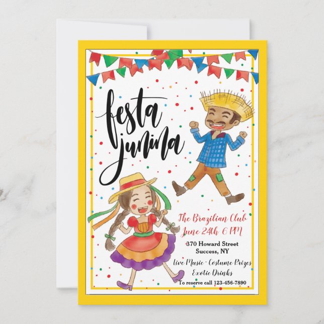 Festa Junina Einladung (Vorderseite)
