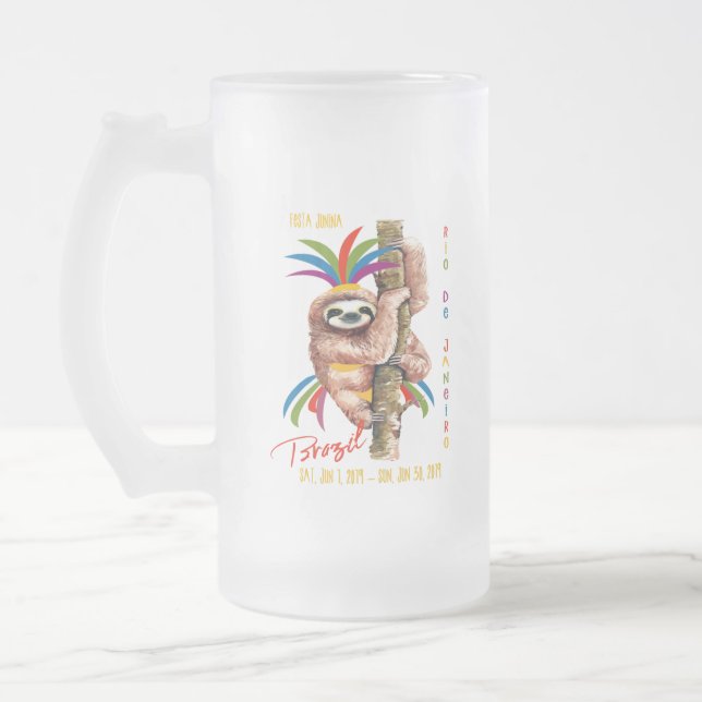 Festa Junina, Rio de Janeiro, Brasilien, Mattglas Bierglas (Links)