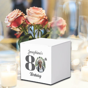 Feste 80. Geburtstagsfeier Foto  Geschenkschachtel