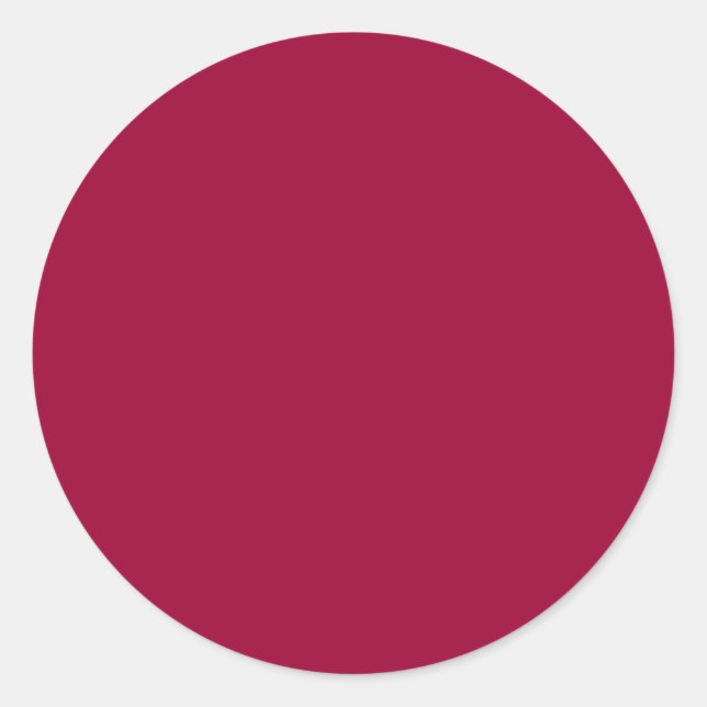Feste Burgundy Hintergrundfarbe Runder Aufkleber (Vorderseite)