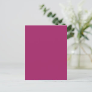 Feste Farbblock-Hochzeitseinladung – Magenta Ankündigungspostkarte