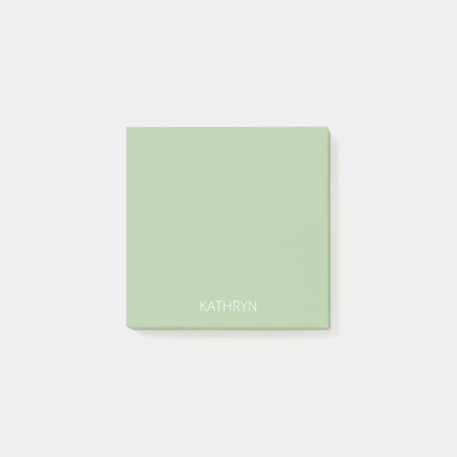 feste, grün natürliche post-it klebezettel (Vorderseite)