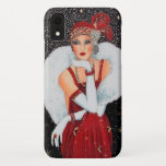 Feste Kunst Deko Retro Weihnachtsfrau Case-Mate iPhone Hülle<br><div class="desc">Design von www.etsy.com/Shop/VanityFlairDesigns</div>