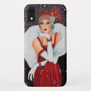 Feste Kunst Deko Retro Weihnachtsfrau Case-Mate iPhone Hülle
