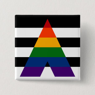 Feste LGBT Verbündet-Stolz-Flagge Button