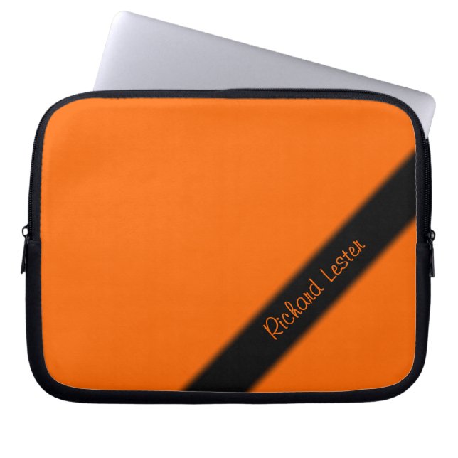 Feste Orange Laptopschutzhülle (Vorderseite)