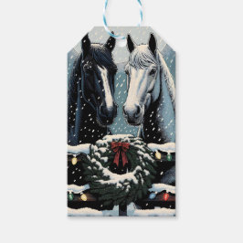 Feste Pferde | Frohe Weihnachten Geschenkanhänger