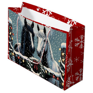 Feste Pferde   Frohe Weihnachten Große Geschenktüte