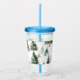 Feste Tannenbaum Plastiktücher mit Stroh Acryltrinkbecher