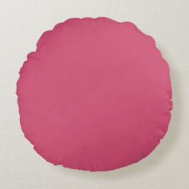 Feste tiefe mittlere rosa Farbe Rundes Kissen