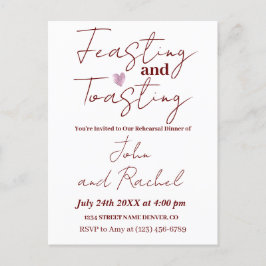 Feste & Toasting Probe Abendessen Minimalistisch Postkarte