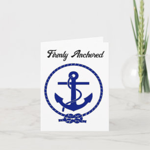 Feste verankerte Nautical Anchor Coastal Artwork Karte