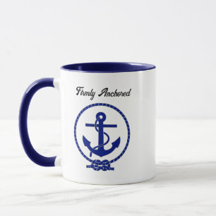 Feste verankerte Nautical Anchor Coastal Artwork Tasse