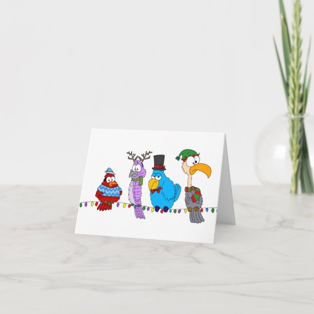 Feste Vögel auf einer Wirt-Karte Karte (Vorderseite)