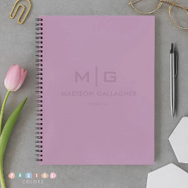 Feste weiche Lichtpastell-Lavendel-Purpurfarbe Notizbuch