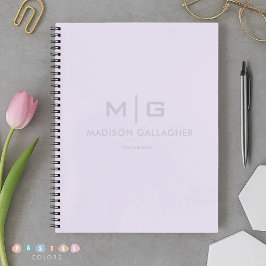 Feste weiche Lichtpastell-Lavendel-Purpurfarbe Notizbuch