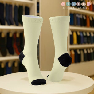 Feste weiche Lichtpastell-Limonengelb-Farbe  Socken