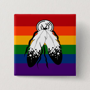Feste Zwei-Temperamentvolle Stolz-Flagge Button